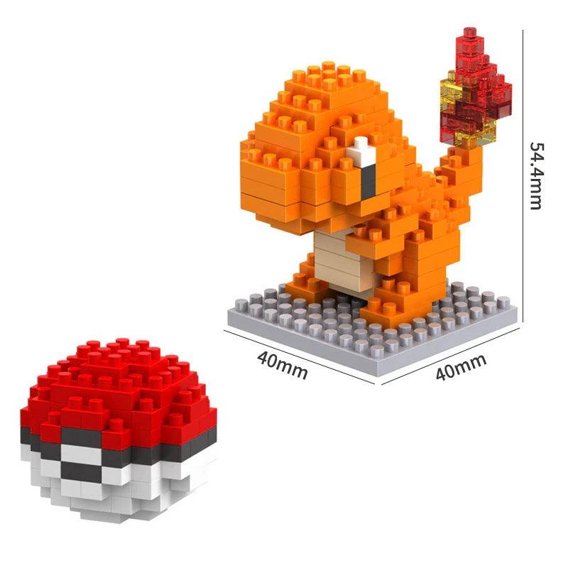 Mini Figurine Pokémon Salamèche en petits blocks - MyPokeblocks – Pokéblock